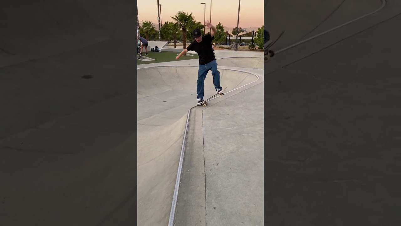 Blunt Slide Nose Manny Shove at the Fremont Skatepark.  