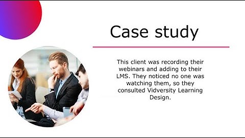 Vidversity Learning Design Case Study