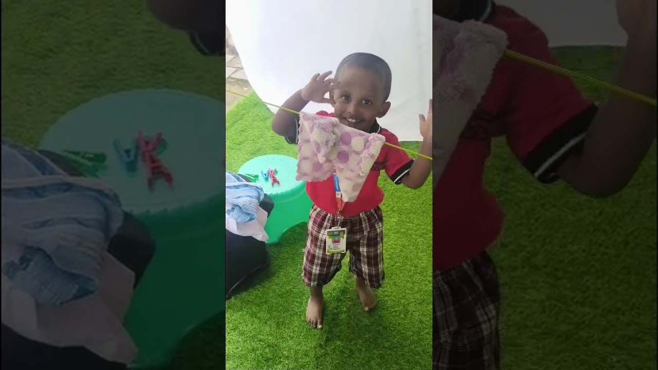 "Clip,sort,learn,repeat!Our kids nailed the clothes activity today 👏 💛"