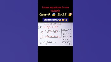 linear equations in one Variable class 8 | class 8 math ex 2.2 #shorts #shortsvideo  #class8maths