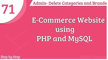E-commerce website using PHP and MySQL || Admin-Deleting Products || Part -71