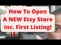 How to open a new etsy store  including your first listing  mini course