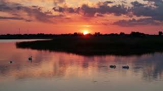 Perfect Sunset at Lake Bistreț: Harmony Between Nature and Music (DJI AIR 3 - TeleCamera 4k 60fps)