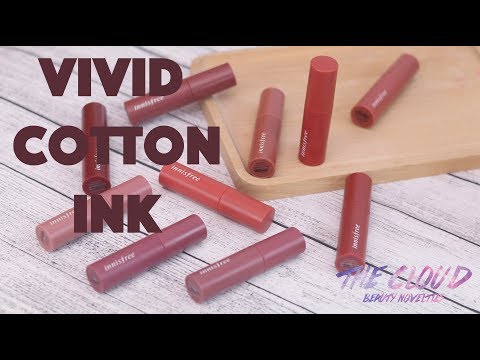 INNISFREE VIVID COTTON INK NEW COLORS | Swatch các màu từ 11 đến 15