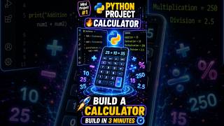 🐍 Python Mini Project #1 | Build a Calculator in Python | Hindi Ep-17 #Shorts #pythonchallenge