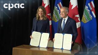PM Mark Carney and Alberta Premier Danielle Smith sign “energy collaboration” deal – May 15, 2026