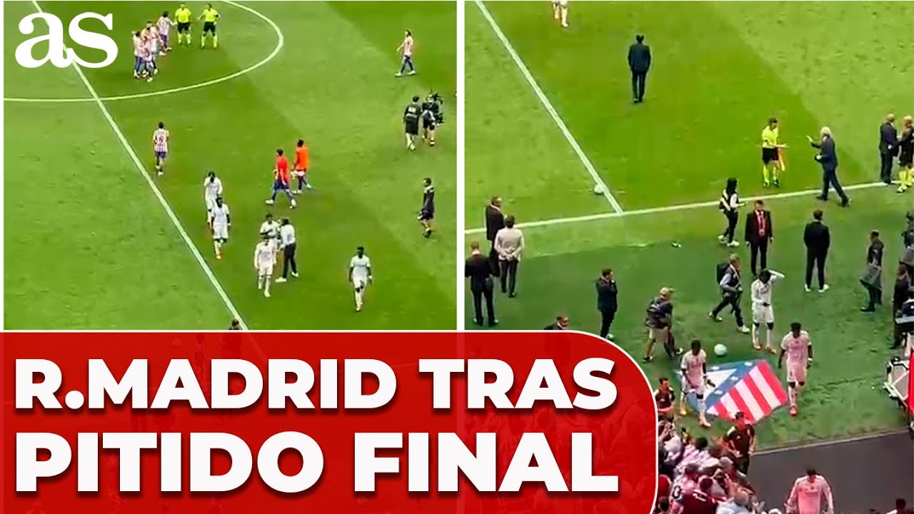Así ABANDONARON los JUGADORES del REAL MADRID el césped del METROPOLITANO
