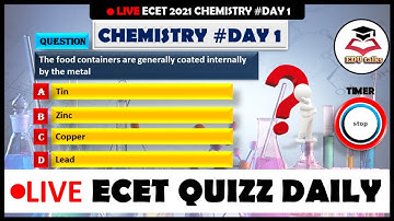 LIVE QUIZ TS & AP ECET 2021 | Chemistry QUIZZ | Day 1 | EDUTalks