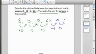Math Video Training Course 2: Lesson 1-9: Algebra: Arithmetic Sequences