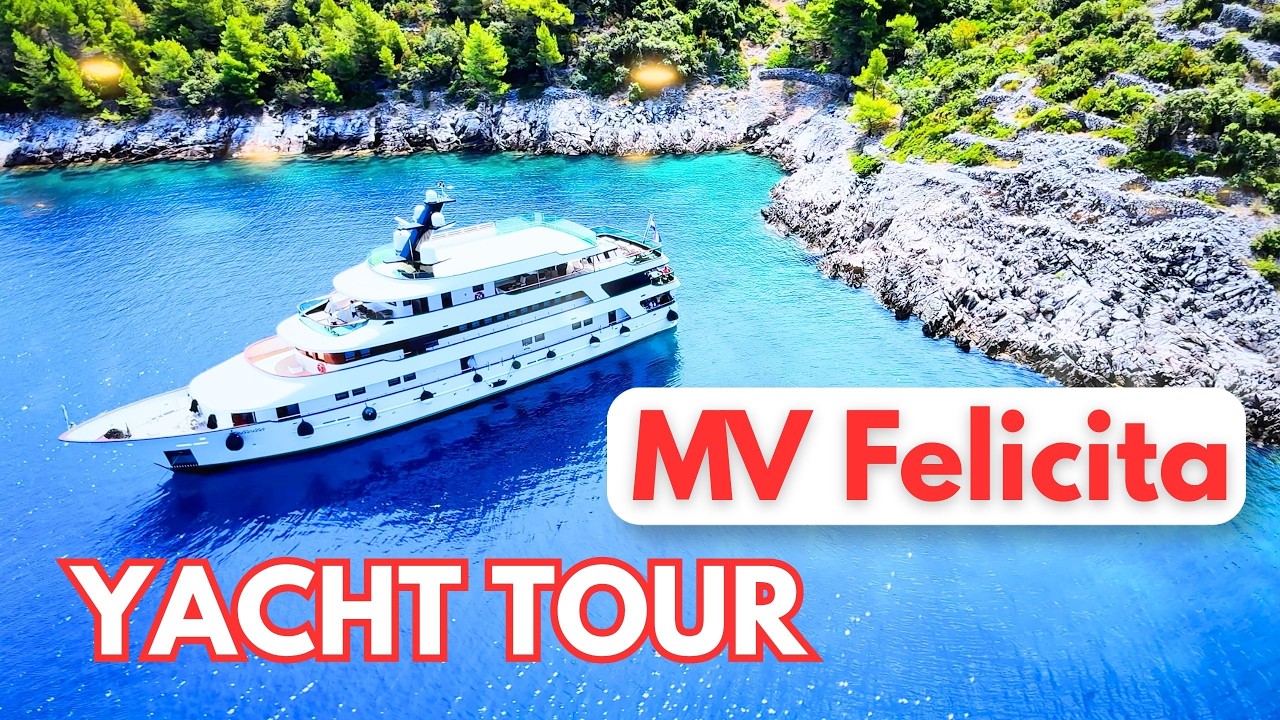 It only takes 4 MINUTES to see this entire SHIP | MV Felicita Yacht Tour