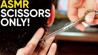 ASMR BARBER 💈 Close up shots! 💈 Scissors Only