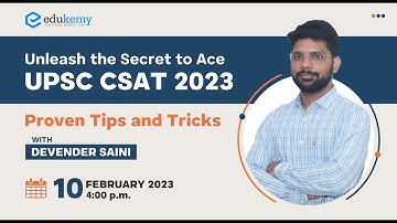 Strategy to Crack CSAT I Overcome CSAT Fear | UPSC CSE Prelims | Edukemy