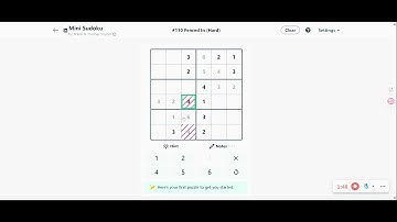 Linkedin Mini Sudoku #110 Today