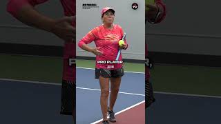 Pickleball coach Linda Thompson will teach you when/how to take dinks out of the air 🌪️ #pickleball