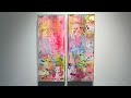 Rakeltechnik  abstrakte acrylmalerei step by step  einfach abstrakte blumen malen
