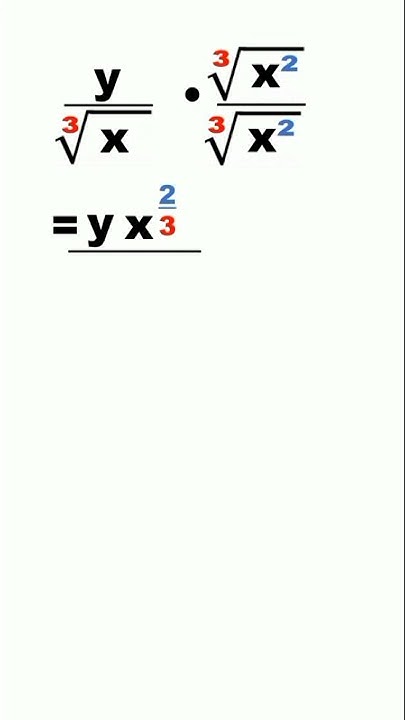 How to Rationalize the Denominator ( cube root) - YouTube