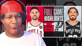 TRE JONES 30 PIECE! Lvgit Reacts To BULLS at SPURS | FULL GAME HIGHLIGHTS | January 13, 2024