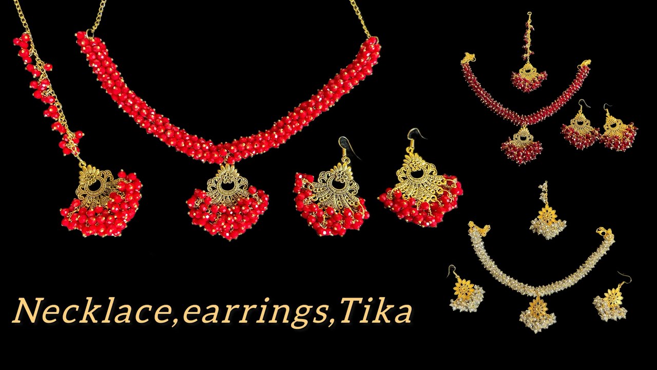 How to make necklace/ necklace banany ka tarika / how to make jewelry / earrings banany ka tarika 