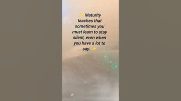 "True strength is in silence, not words 🤫 #Maturity #Wisdom #LifeLessons #UK #USA #GrowthMindset"