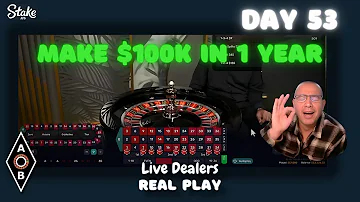 Day 53: Make $100k with my best roulette strategies in 1 year? Live dealers, REAL money!
