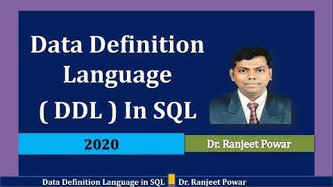Data Definition Language in SQL | DDL