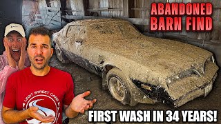Premier lavage en 34 ans : Trans Am retrouvée dans une grange avec des voitures de rue authentiqu...