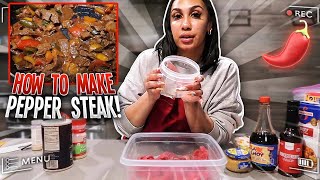 COOKING WITH QUEEN NAIJA | PEPPER STEAK &amp; RICE