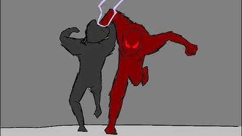 Red vs Green Fight - Pencil 2D Animation