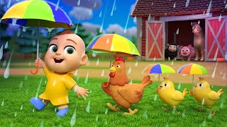 🔴Baby Animal Nursery Rhymes by Lalafun 🐤🚌 Rain Rain Go Away, Wheels on the Bus & Other Kids Songs