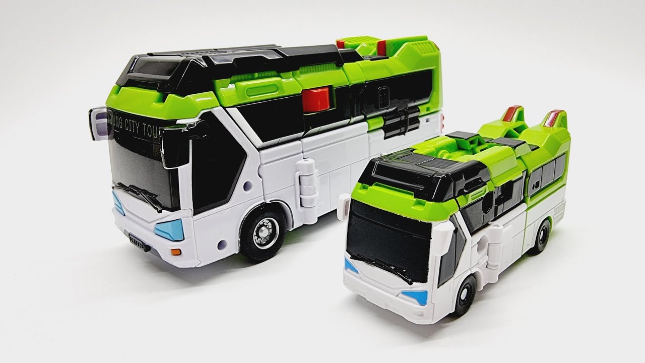 또봇V 미니 빅보스 시티투어 버스 로봇 장난감 변신 영상 Tobot V Mini BIGBOSS bus car Robot toy