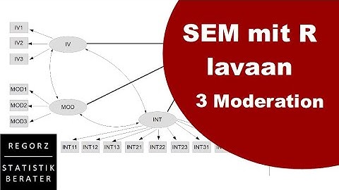 SEM R lavaan: Latente Interaktionen (Moderation) mit Double Mean Centering