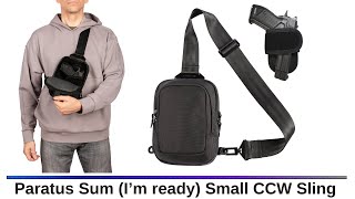 Small Concealed Carry Sling Bag CCW EDC Tactical Crossbody for Handgun | Paratus Sum by Bag Factor