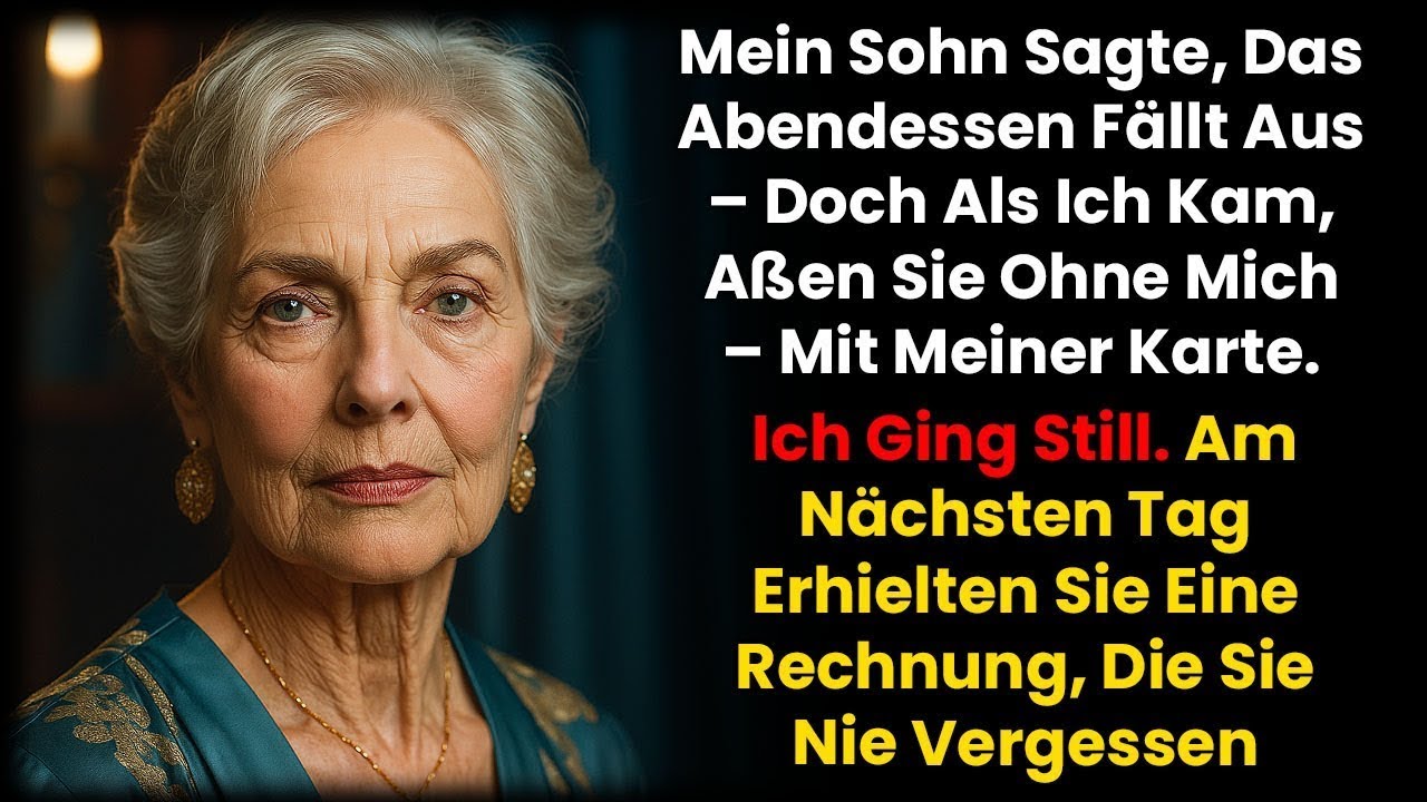 Mein Sohn sagte, das Abendessen fällt aus – doch als ich kam, aßen sie ohne mich.