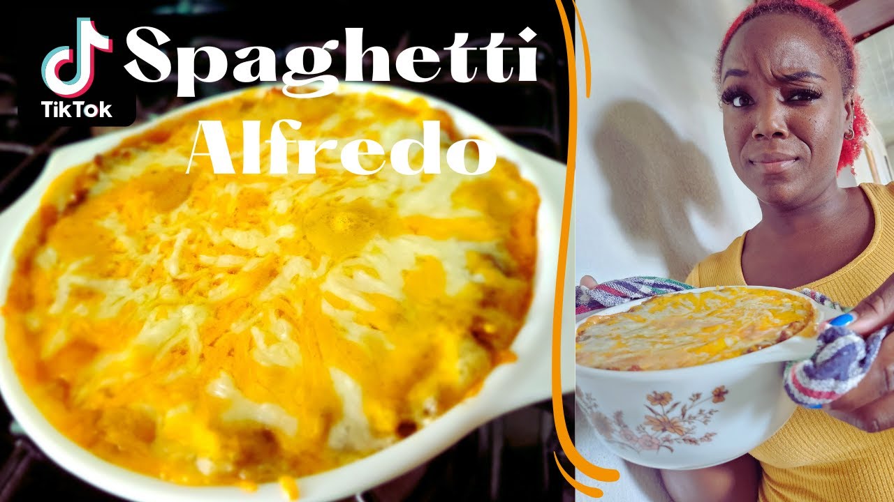 Trying Tik Tok Viral Spaghetti Alfredo | Tik Tok Food Recipes - YouTube