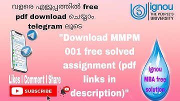 MMPM 001 free solved assignment pdf links in description