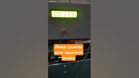 paper counter with proximity sensor