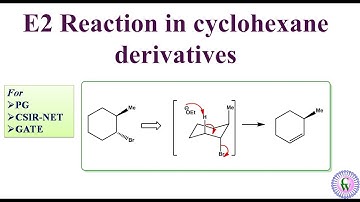 E2 reaction in cyclohexane derivatives