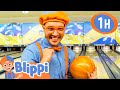 Blippi Learns How to Play Bowling at The Great Indoors! | 1 HOUR OF BLIPPI TOYS