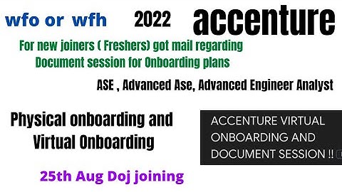Accenture Onboarding 2022 || physical onboarding || Virtual Onboarding || Today is meeting regarding
