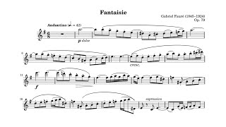 Gabriel Fauré - Fantaisie Op. 79 ♩.=36 & ♩=114/104 (Very Slow) Piano Accompaniment