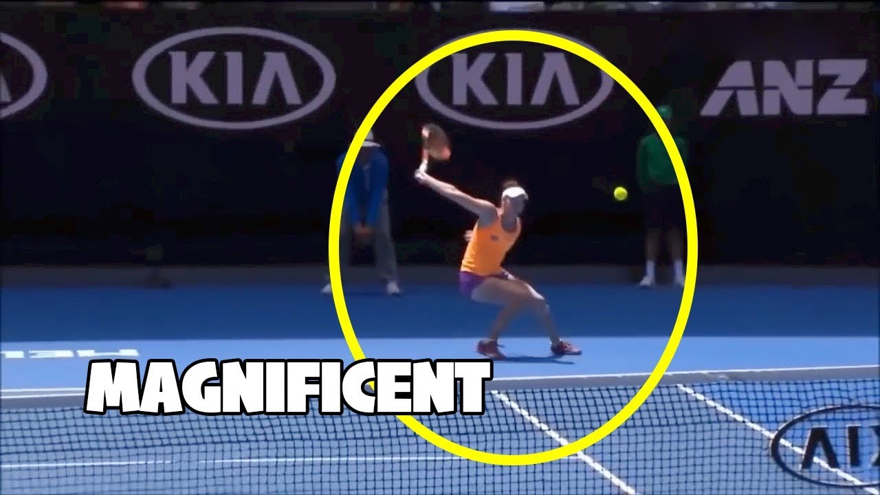 テニス 女子の選手では珍しい Wtaの華麗な片手バックハンド 神業 Wta Best One Backhand Shots Youtube