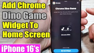 iPhone 16/16 Pro Max: How to Add Chrome Dino Game Widget To Home Screen screenshot 5