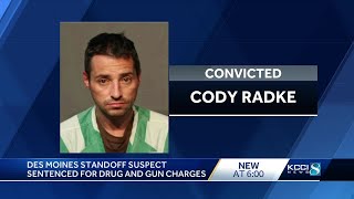 Des Moines man involved in standoff sentenced to 40 years in prison for gun, drug charges