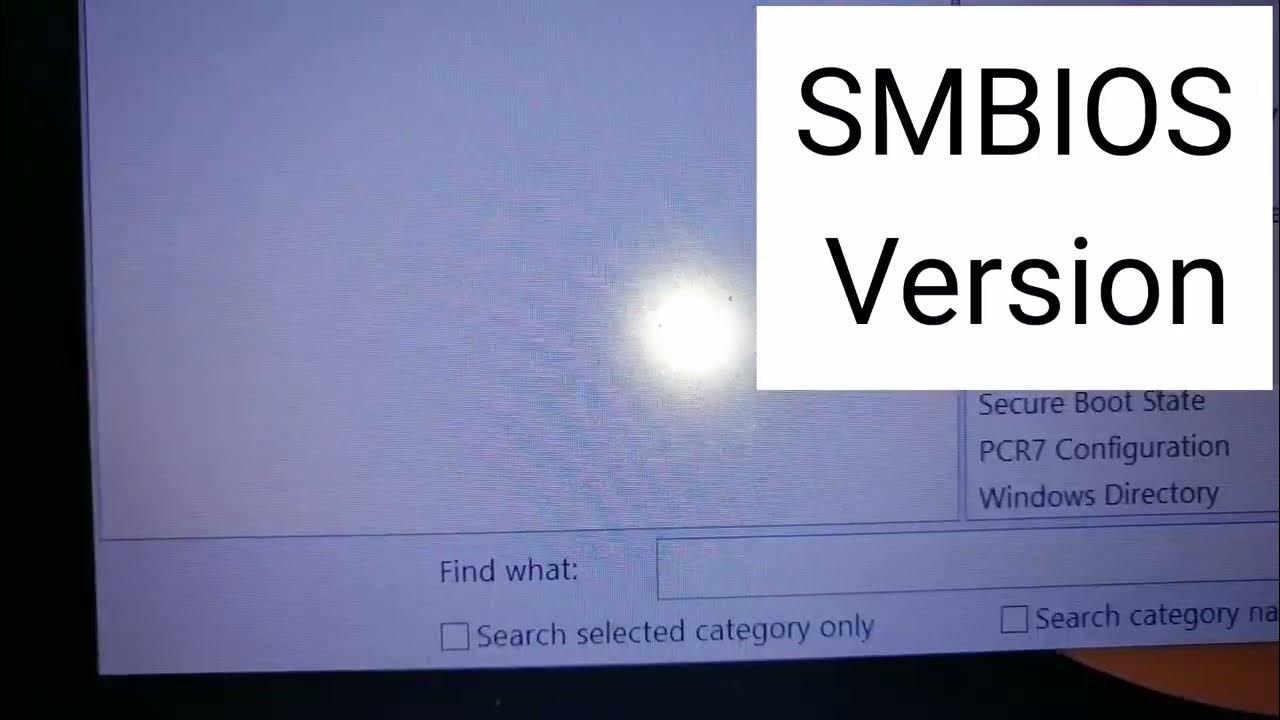 how to check smbios version in laptop !! how to find smbios version in