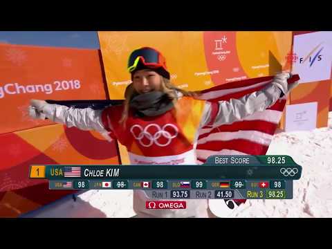 Chloe Kim's full gold medal run 98.25