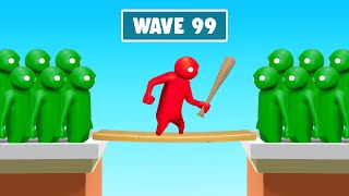 Can You Beat 100 Waves Of ZOMBIES? (Gang Beasts) screenshot 3