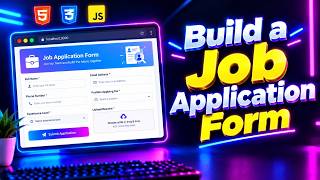 Build a Complete Job Application Form in HTML & CSS | Step by Step Full Project for Beginners 🚀