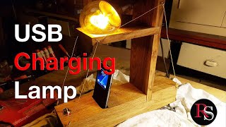 I wanted to make a lamp for a long time. But I wanted a USB charging lamp so I can charge my phone at night. Bob Clagett from I 