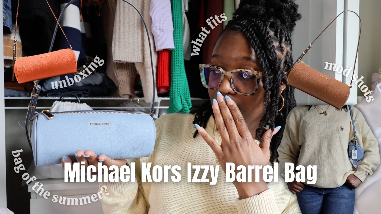 New MICHAEL KORS Barrel Bag! | MK Izzy Barrel Bag Unboxing, First