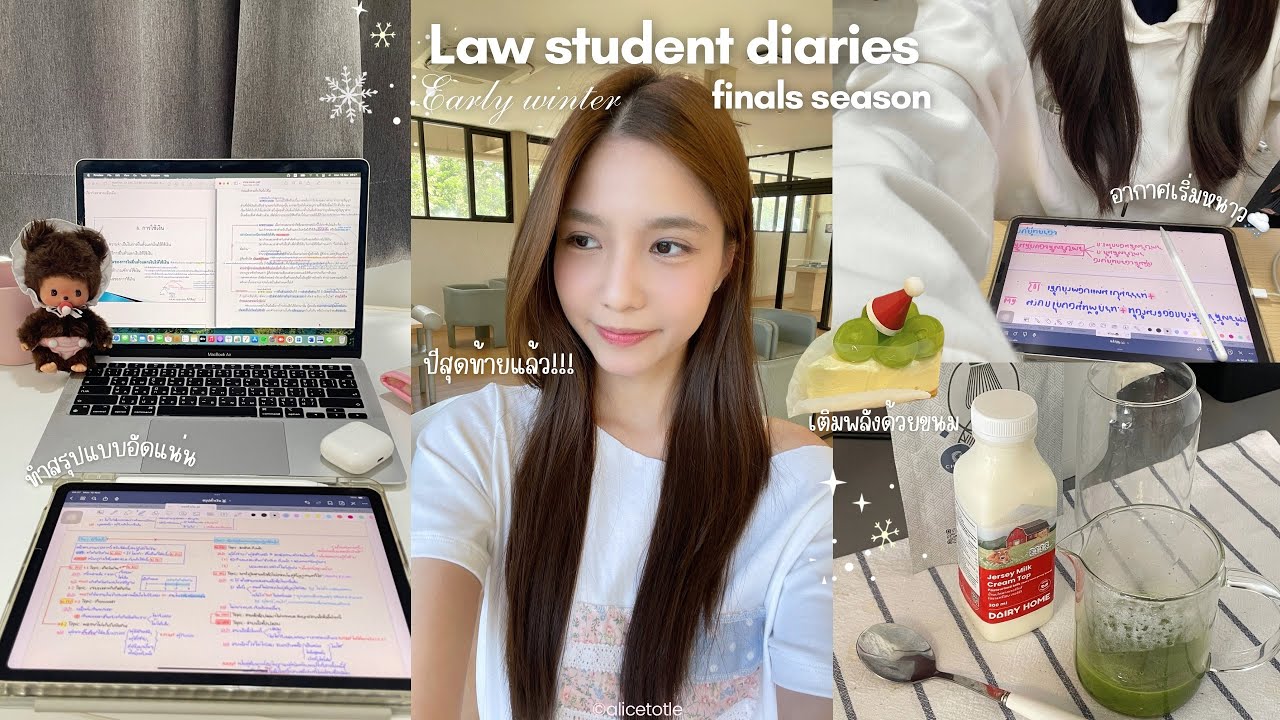 law student diaries🌸 early winter, cramming, quiet stress | alicetotle